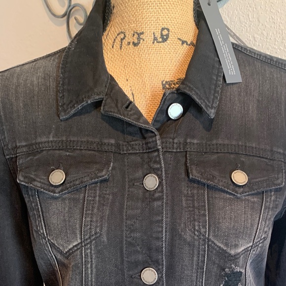 Market & Spruce Black Denim Jean Jacket - Picture 2 of 10